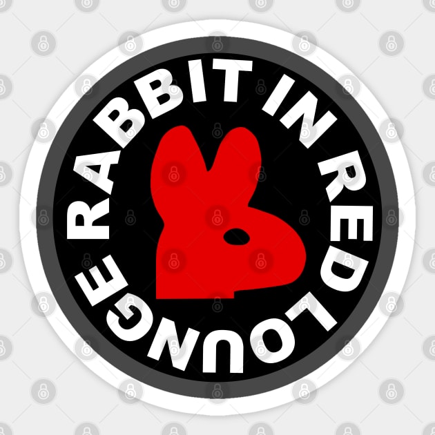 Rabbit In Red Lounge Sticker by JasonVoortees